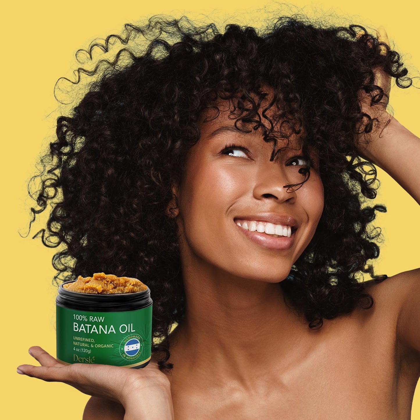 Dersie 100% Raw Batana Oil Paste – Unrefined Batana Butter for Hair Growth & Thinning Hair – Deep Scalp & Hair Care for Dry, Damaged, High Porosity & Thin Hair – Authentic Batana from Honduras (4 oz)
