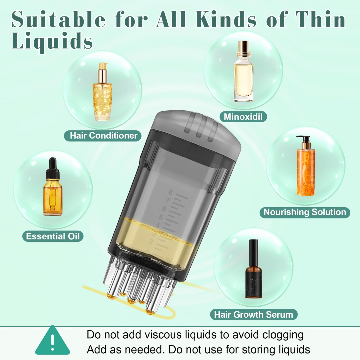 2 PCS Minoxidil Applicators with Cleaning Brush and Dropper, Anglecai Scalp Applicator Comb for Hair Oil Applicator Brush, Minoxidil Brushes for Scalp Applicator Comb for Hair Growth