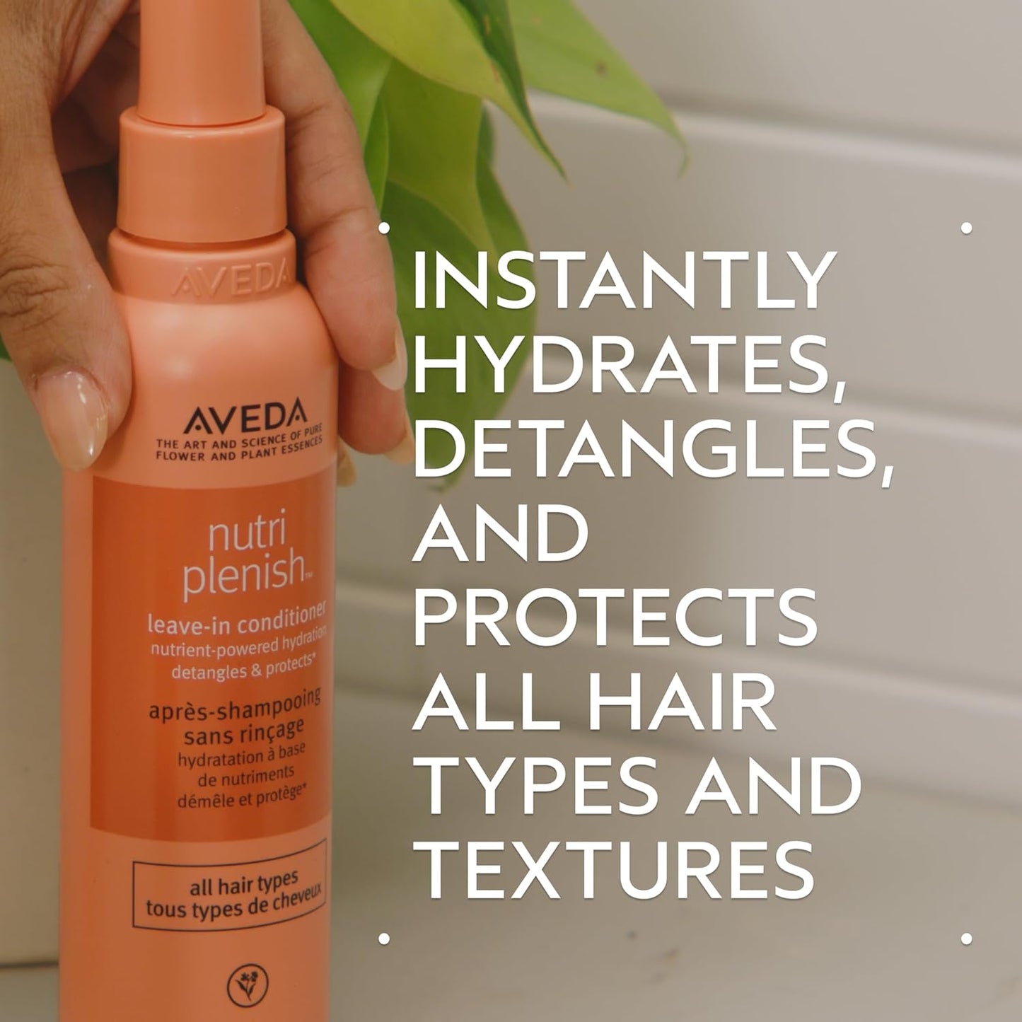 Aveda Nutriplenish Leave-In Conditioner - Hydrating & Detangling Spray for All Hair Types | 98% Naturally Derived
