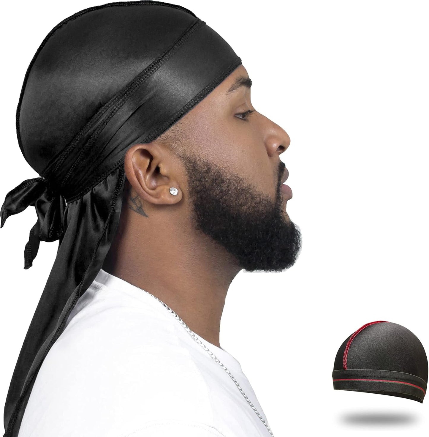 ForceWave Silky Durag for Men | Satin Wave Cap for 360 Waves