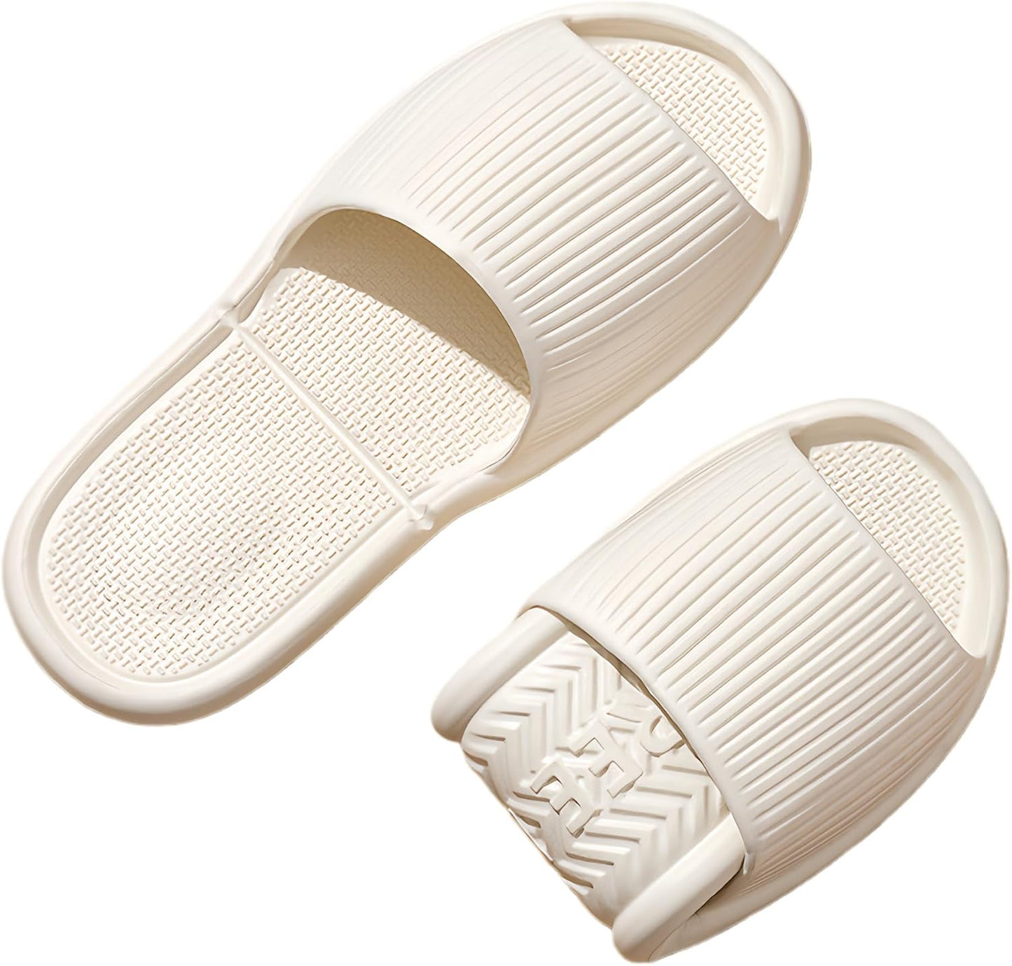 Foldable Slippers for Women & Men - Portable Non-Slip Travel Slides | Lightweight Open Toe Bathroom Shoes with Storage Bag