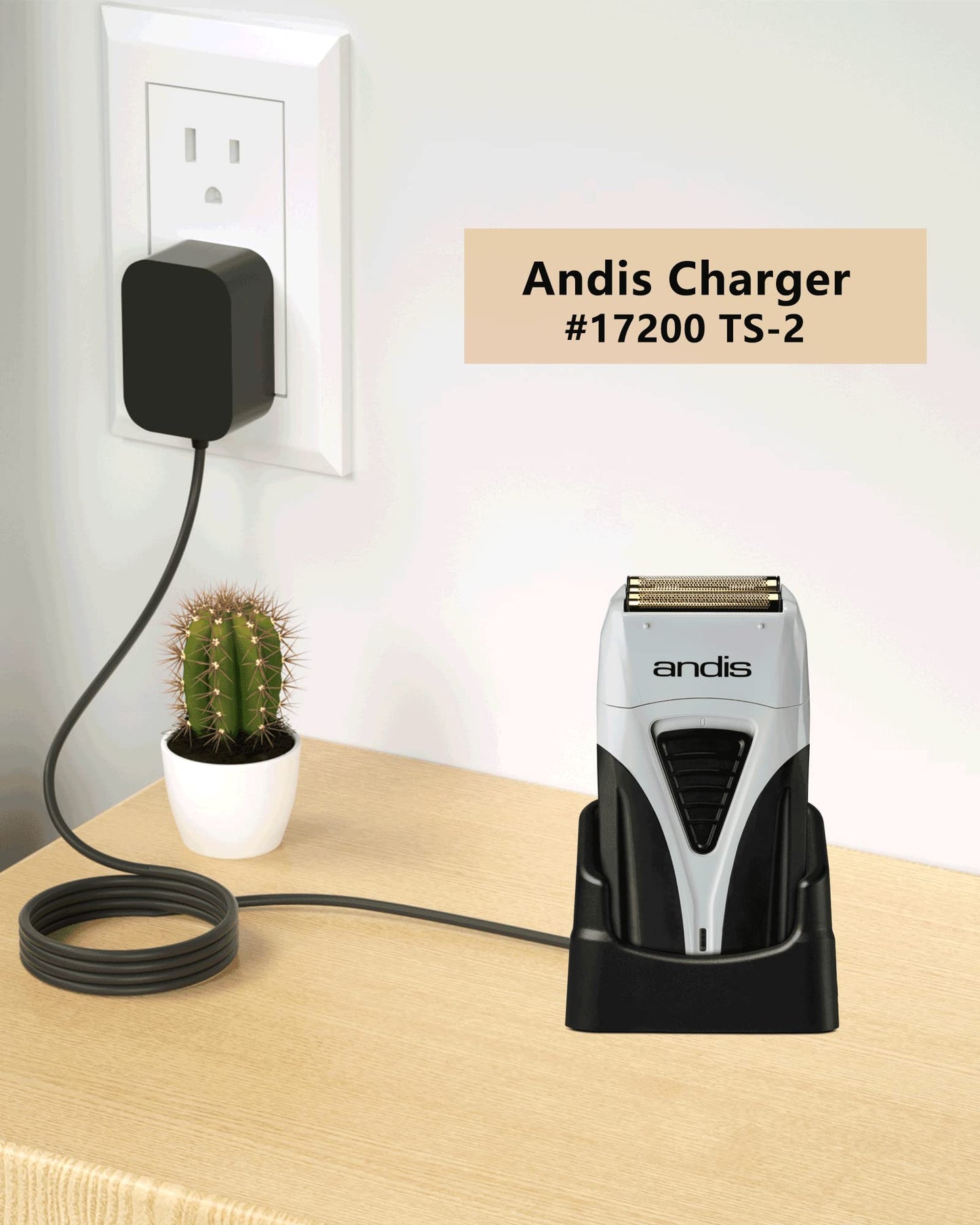 WUKUR for Andis Shaver Charger, Replacement Andis Charger Compatible with 17150 17165 TS-1 TS-2 Foil Shaver