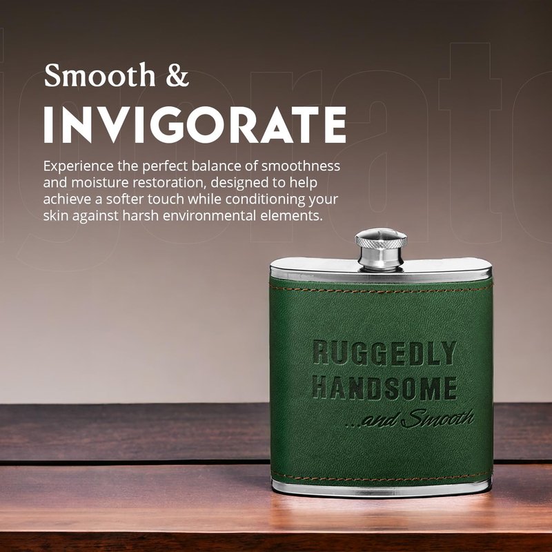 Ageless Zen Ruggedly Handsome Aftershave - 240ml – Soothing Men’s Face Moisturizer with Menthol, Reduces Lines & Wrinkles - Easy to Use for Face, Forehead, & Neck - Citrus Scent - Travel Pack