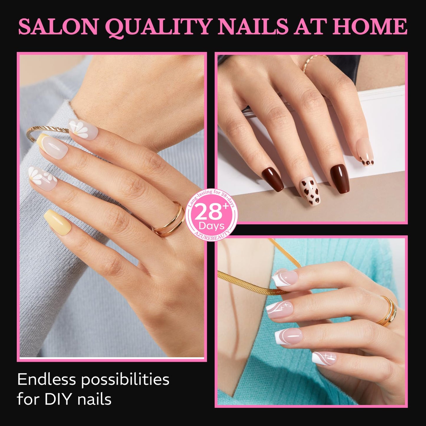 AZUREBEAUTY Extra Short Coffin Nail Tips, 600pcs Pre Etched Soft Gel Nail Tips 15Sizes Acrylic Fake Nails Half Matte Full Cover Clear Press On False Nail Extensions for DIY Manicure at Home Nail Art