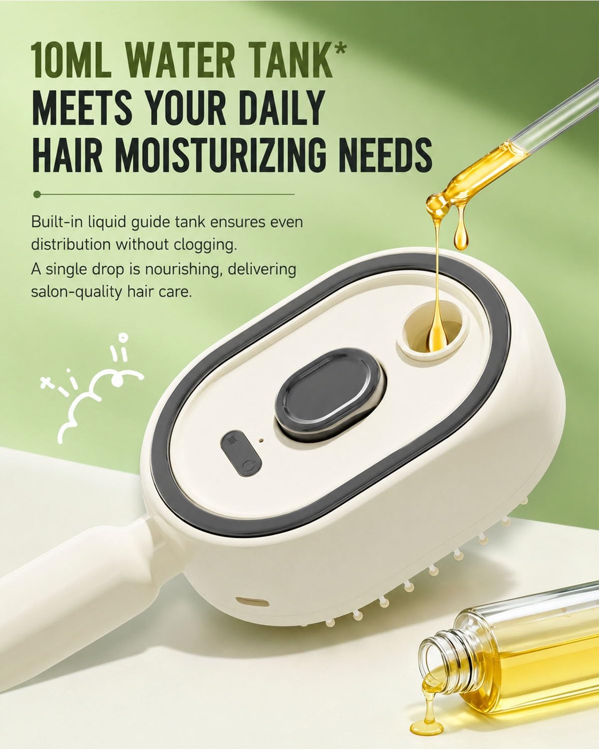 Electric Spray Air Cushion Massage Comb, 5 in 1 Mist Brush for Hair Spa