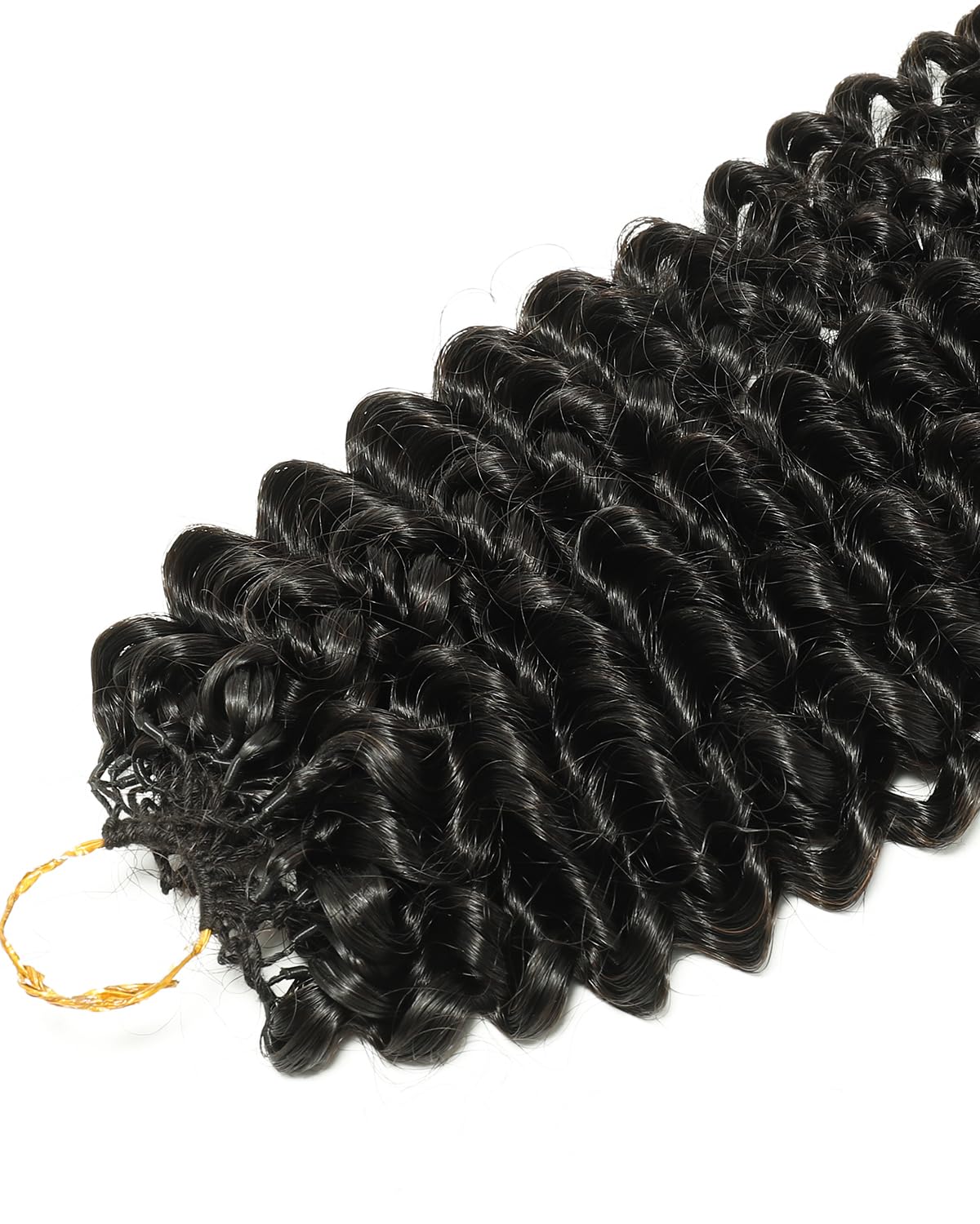 BEEOS Kinky Curly Human Crochet Hair 40g, Pre-Separated Invisible Crochet Human Hair for Women, Detangle Easily and Reusable 22 Inch