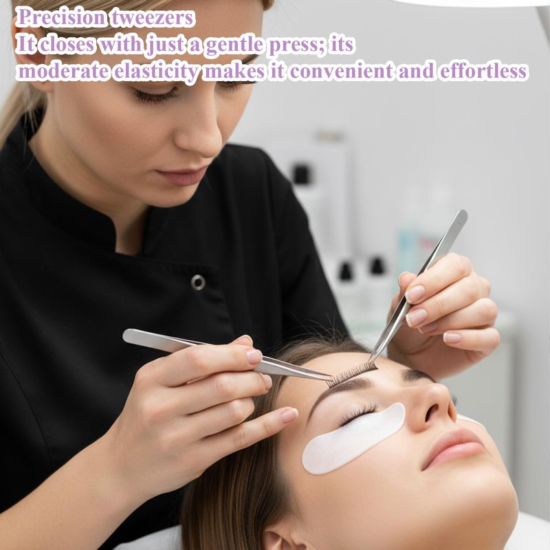 3 Pcs Straight Pointed Tip Tweezers, Needle Nose Tweezer for Craft, Pointed Precision Tweezers for Eyebrows Stainless Steel Eyelash Tweezer for Eyelash Extensions Blackhead Hair Eyebrow Removal