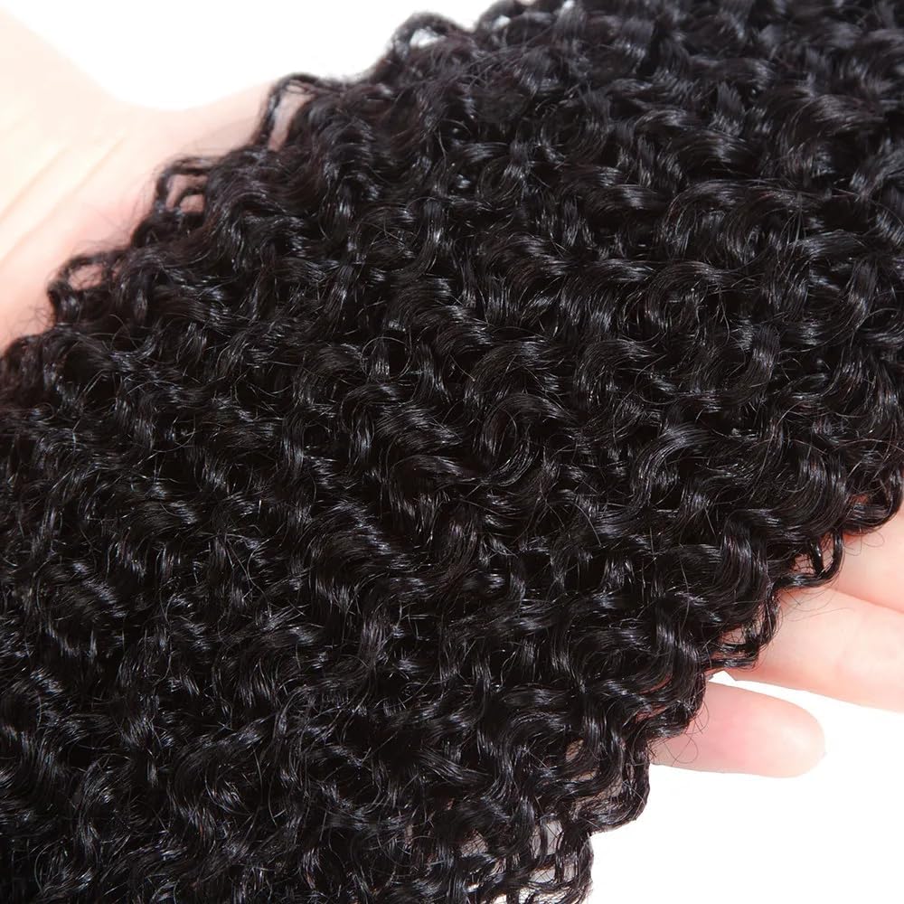28 30 32 Inch Curly Bundles Black Natural Color Human Hair Bundle Brazilian Virgin Hair 3 Bundles Deep Curly Bundle Hair Extensions