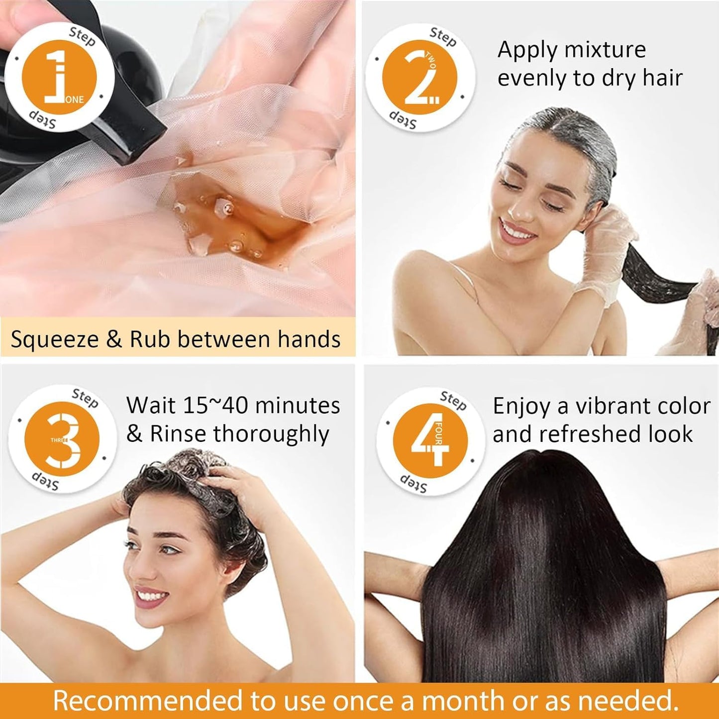 Light Brown Hair Dye Shampoo for Women Men, Herbal 3-in-1 Hair Color Shampoo, Semi-Permanent Brown Hair Dye, Shampoo Para Pintar El Cabello, Colors Hair in Minutes, Easy to Use at Home -16.90 Fl Oz