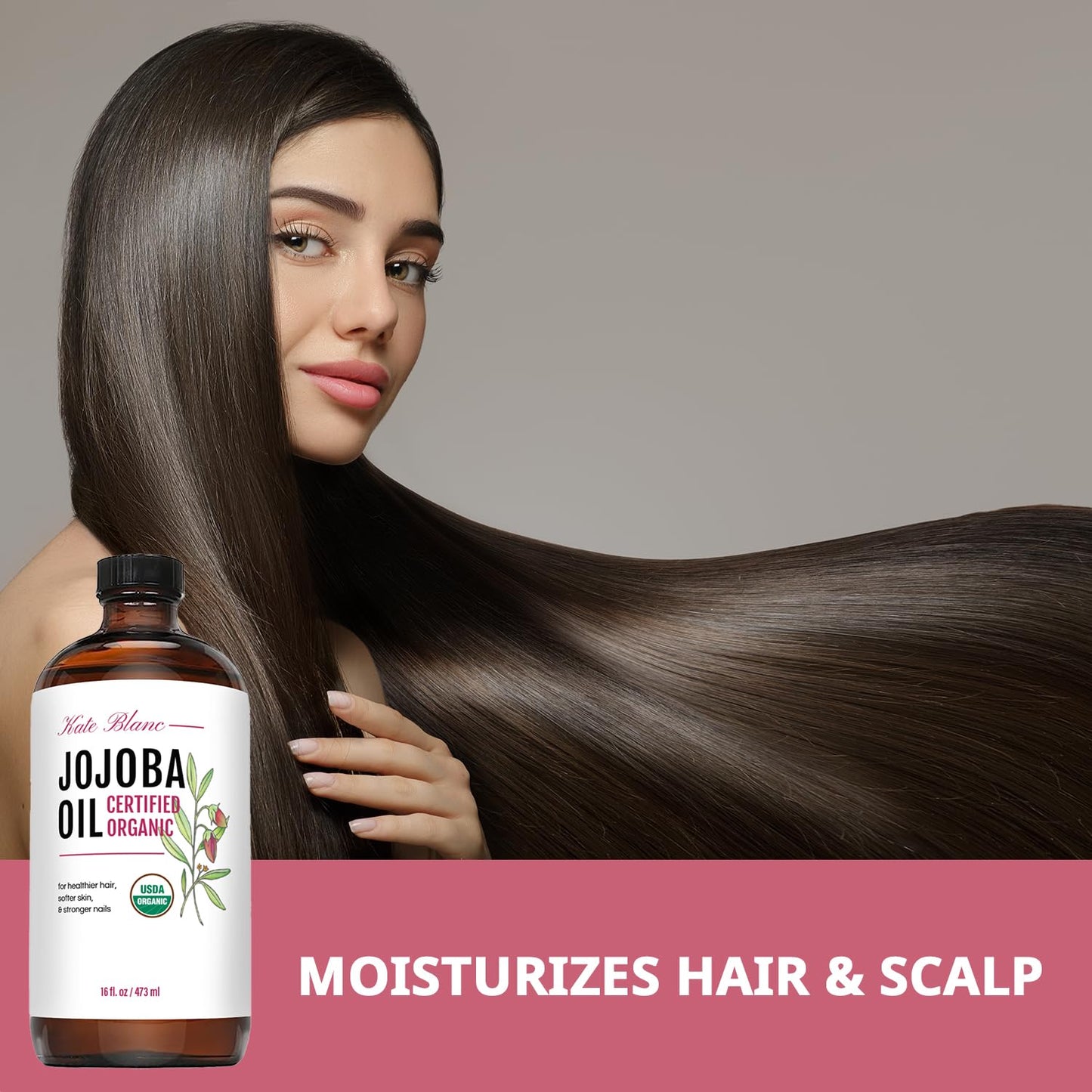 Jojoba Oil for Hair, Face & Skin - Organic & 100% Pure | 16oz Gua Sha Massage Oil