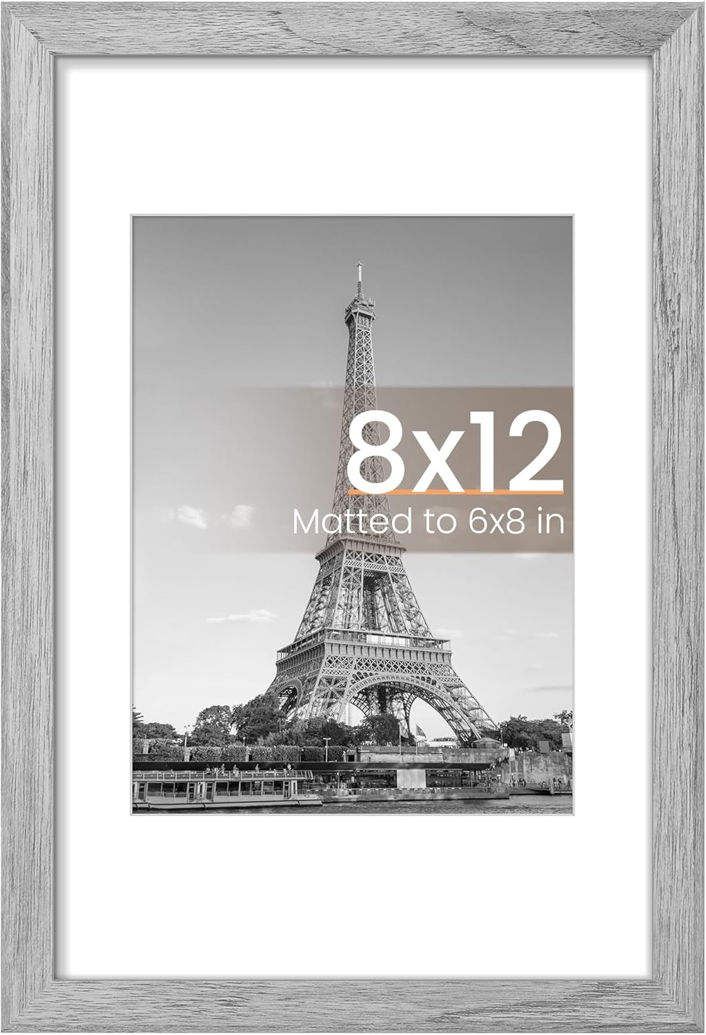 Upsimples 11x14 Picture Frame - Display 8x10 Photos with Mat or 11x14 Without Mat | Black Wall Hanging Frame