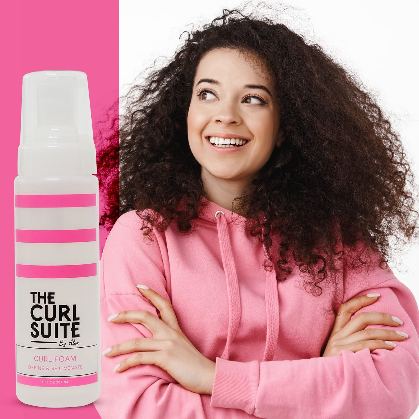 Hydrating Curl Foam - Anti-Frizz Mousse for Frizzy & Wavy Hair | 7 Oz, Volumizing Formula