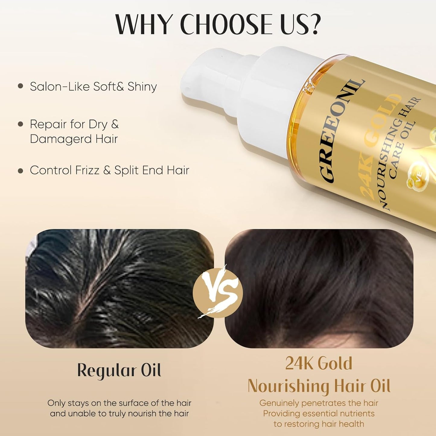 Hair Oil Treatment - Argan, Coconut & Olive Oils | Nourish & Smooth Frizz - 2 Pack for All Hair Types