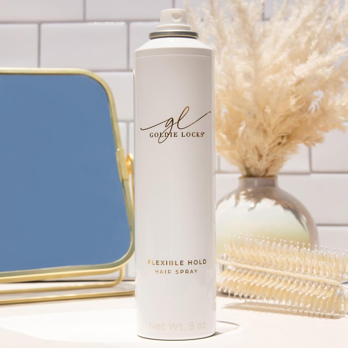Goldie Locks Flexible Hold Hairspray - Lightweight, Humidity Resistant Formula | 9 oz, Brushable Finish