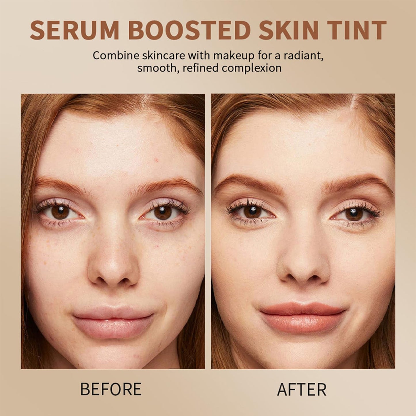 Beauty Balm Serum Boosted Skin Tint,Hydrating Tinted Moisturizer,Lightweight Solid Tinted Foundation Stick,Sheer to Medium Coverage,Face Tint Balm Contour Stick,Tattoo Cover Up Makeup(#02)