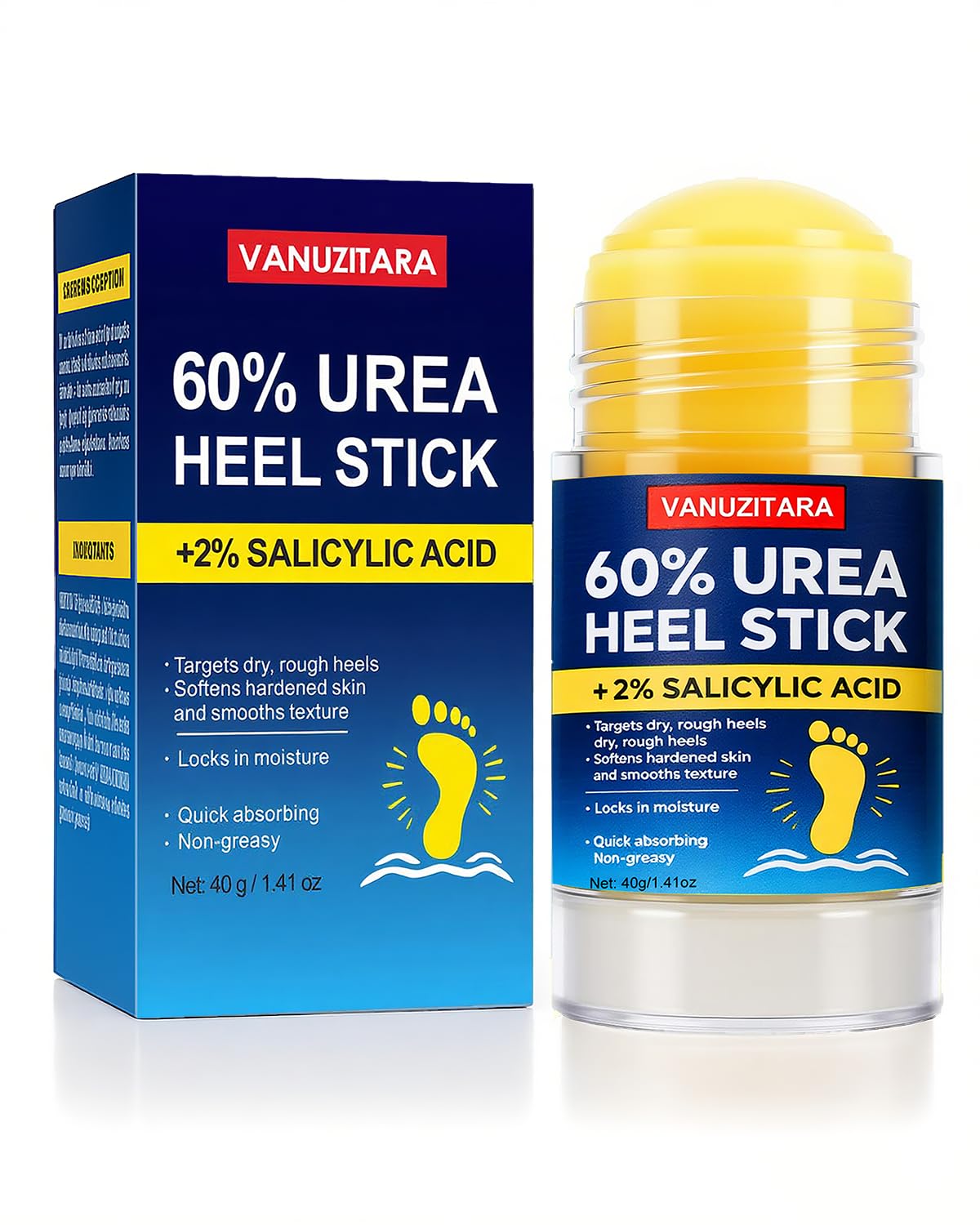 Urea Cream 60% with 2% Salicylic Acid - Maximum Strength Foot & Hand Cream for Dry, Cracked Skin | 1.41oz