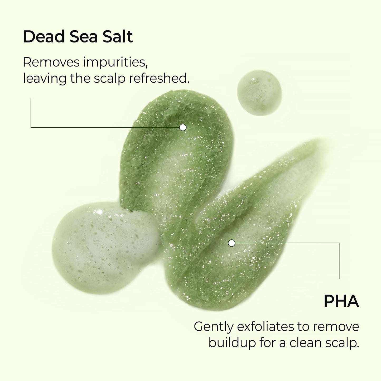 KUNDAL Matcha & Kale Scalp Scrub - Purifying Sea Salt Exfoliant | Herb Mint, 7.05 Oz - Balances Oil & Removes Impurities