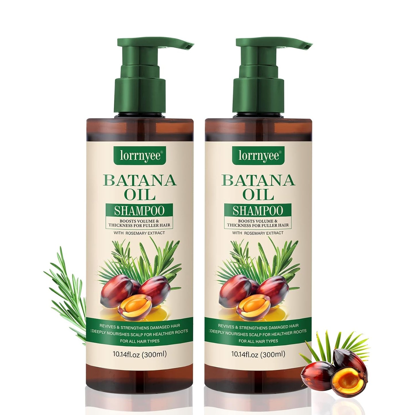 Batana Oil Shampoo for Hair Growth | Organic Rosemary & Biotin Formula - Thicken Thinning Hair for Men & Women | 10.1oz