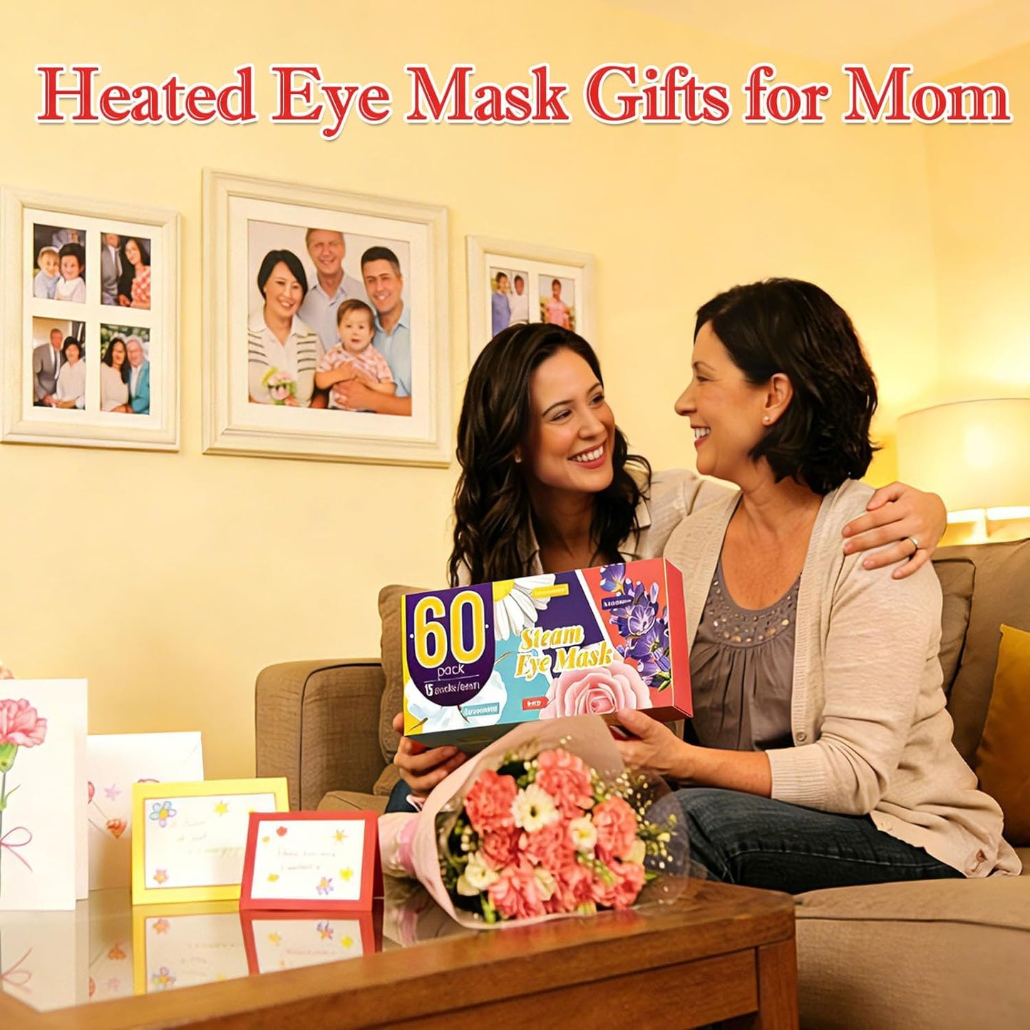 Heated Sleep Eye Masks - 120 Pack Disposable Steam Eye Masks for Relaxation | Lavender, Chamomile, Rose