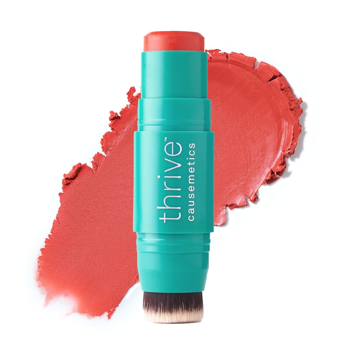 Triple Threat Color Stick - Cream Blush with Vitamin E & Evening Primrose Oil | Waterproof Brick Red Shimmer