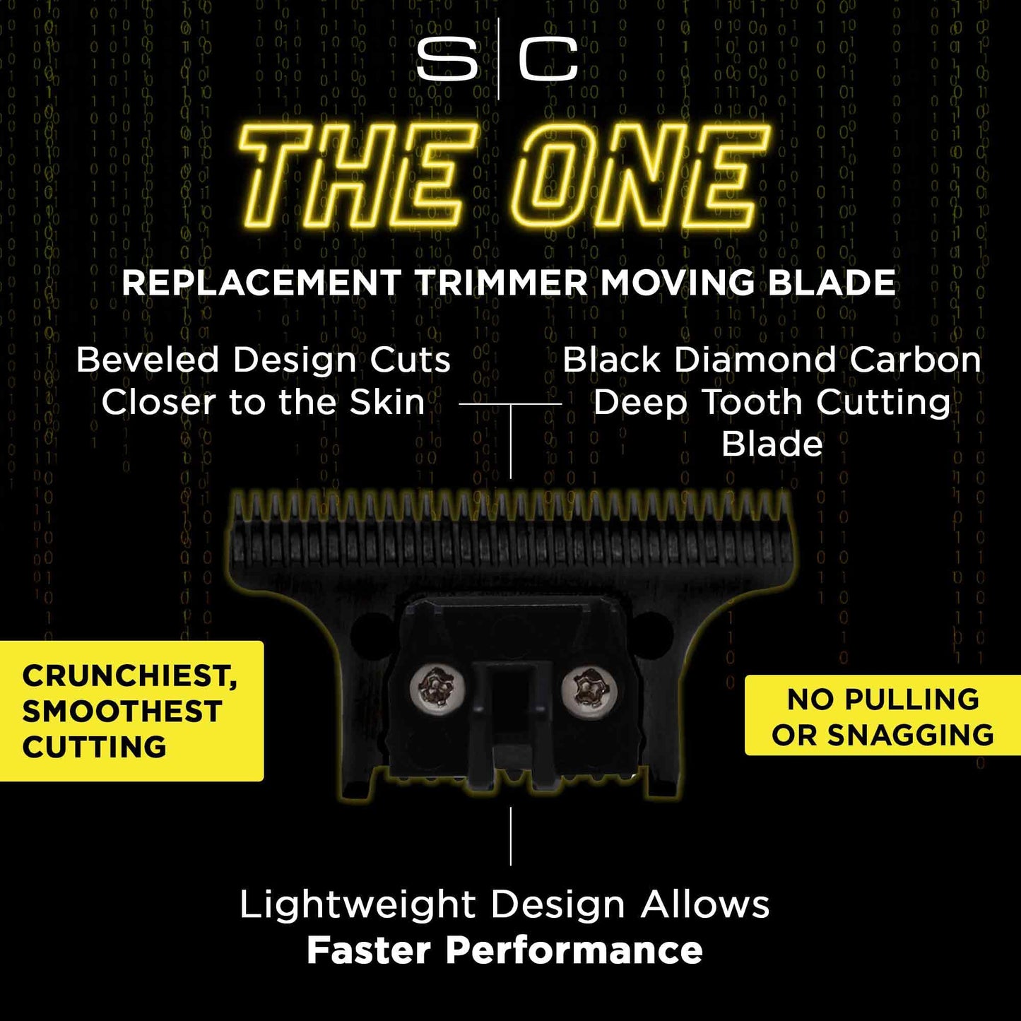 GAMMA+ Replacement X-Pro Wide Stainless Steel with Black Diamond Carbon DLC The One Cutting Trimmer Blade Set