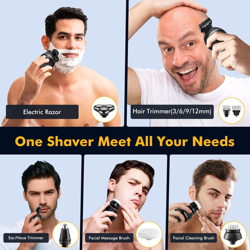 ETENTOUS Electric Razor for Men, 2025 Upgrade Electric Shavers for Men, Cordless Rechargeable Shaver for Men, Wet/Dry Mens Shaver Face Shaver, Quick Electric Razor Grooming Kit
