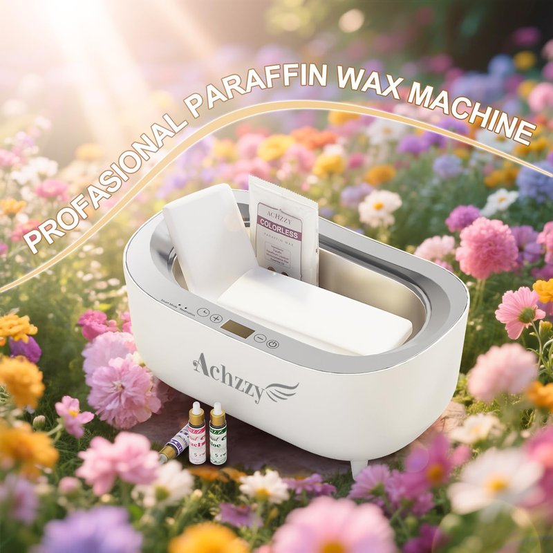 Achzzy Paraffin Wax Machine for Hands and Feet, 5000ml Professional Wax Warmer with Temperature Control, Smart Heating, Stainless Steel Inner Pot, Moisturizing Hot Wax Bath with Unscented Refills
