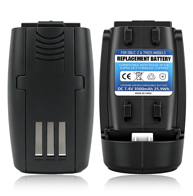 Loarysk Upgrade High-Capacity 3500mAh Replacement Battery for DBLC-2 & 79025 Models,Compatible with Andis Pulse ZR II & Supra ZR II Cordless Clippers (2 Packs)