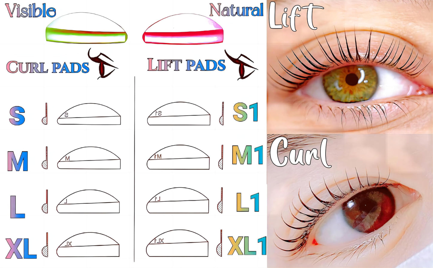 Lash Lift Silicone Pads Eyelash lifting shields Glue free On Eyelid Eyelash Perm Rod Flat Lifting Ultra Curl 2 Style For Daily Makeup Party Dating With Y brush Ribbon Cover Eye Patch Jelly Lami Roller