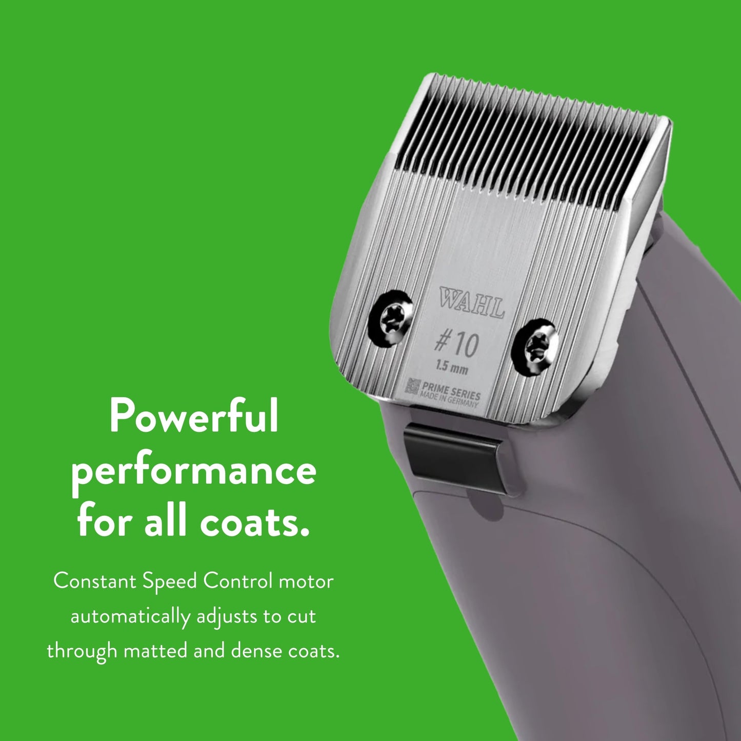 Wahl Pro Animal KM10+ Corded Clipper - New #10 Prime Series Blade, LOCKGUARD Patent Pending Technology & Textured Housing Design - Clippers for Cats, Dogs & Horses - Lightweight - 2-Speeds - Purple