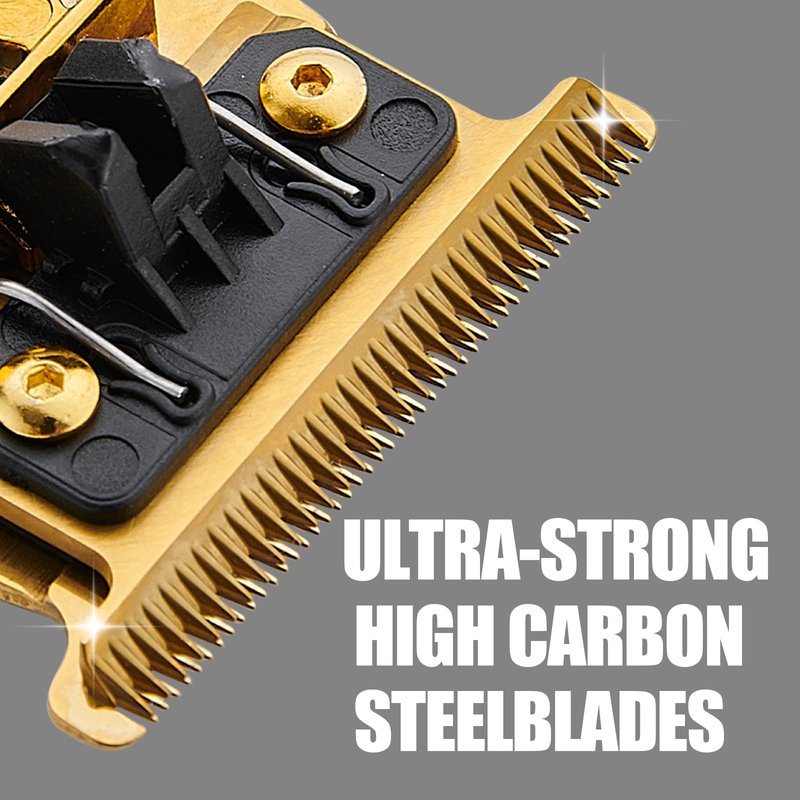 2PCS Gold FX707Z DLC Replacement Blades for BaByliss PRO Barberology Trimmer Blade,DLC 2.0 Trimmer Replacement Blade for BaBylissPRO FX787 & FX726 Hair Trimmer,Gold