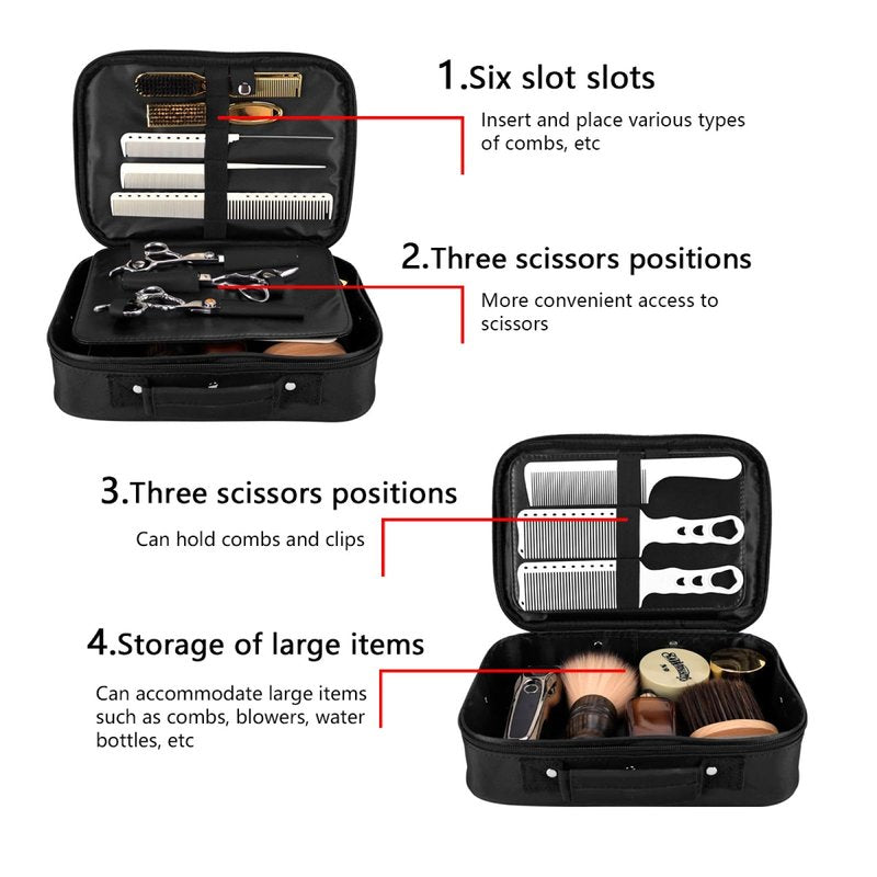 CRSUSUKJ Hard Travel Case for Hair Clippers, Hair Cutting Barber Supplies Organizer Bag, Hairdressing Tools Storage Carrying Case, Professional Hair Cutting Storage Organizer for Scissors