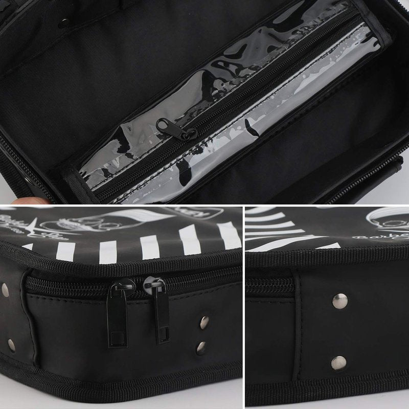 Segbeauty Barber Carrying Case, Stylist Tool Storage Bag for Clippers Scissor Clips Trimmer Grooming Kit, Hair Styling Accessories Organizer, Portable Travel Professional Hair Salon Equipment