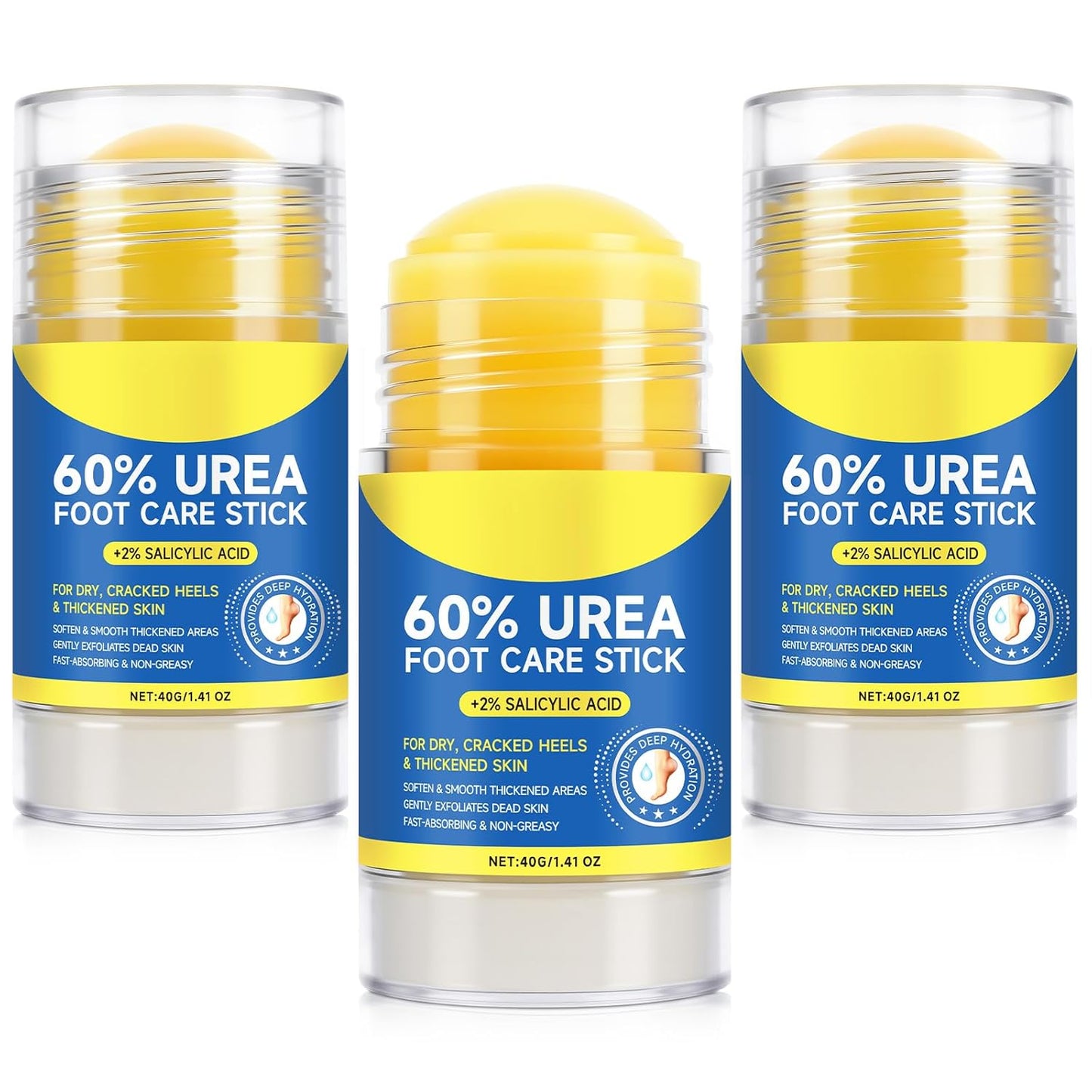 Urea Stick 60% - Deeply Moisturizing Foot Care for Cracked Heels | 3 PCS Set