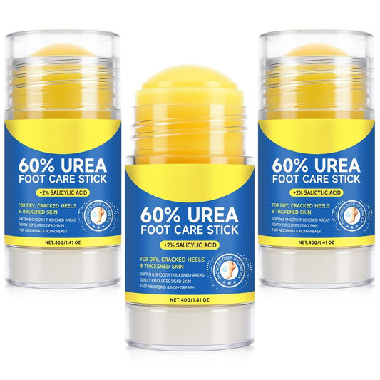 FANSHI 3 PCS Urea Stick 60% High Potency, Foot Care Urea Stick for Deeply Moisturizing & Fast Absorbing, Exfoliation for Dry Cracked Heels & Thickened Skin