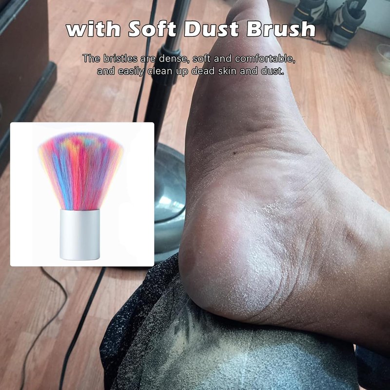 Electric Callus Remover - 1200RPM Adjustable Speed Foot Sander | Pedicure Tool for Cracked Skin, 60 Sandpaper Discs, Black