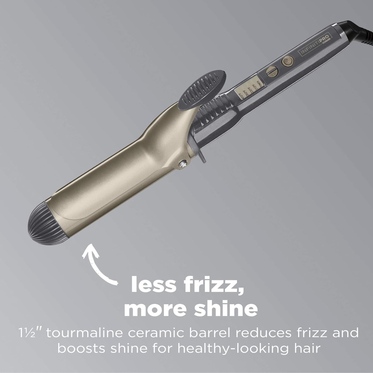 Conair INFINITIPRO Tourmaline Curling Iron - 1.5-Inch Ceramic Barrel for Soft Waves | Ideal for Medium & Long Hair