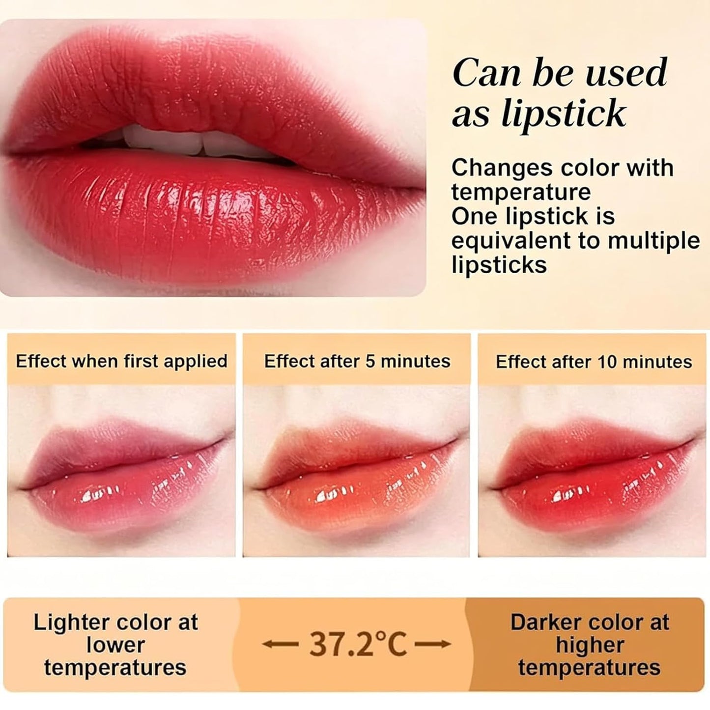 Areliaa Skin-Adaptive Lipstick - Color Changing PH Lipstick | Long-Lasting Moisturizing Tinted Glow (2Pc)