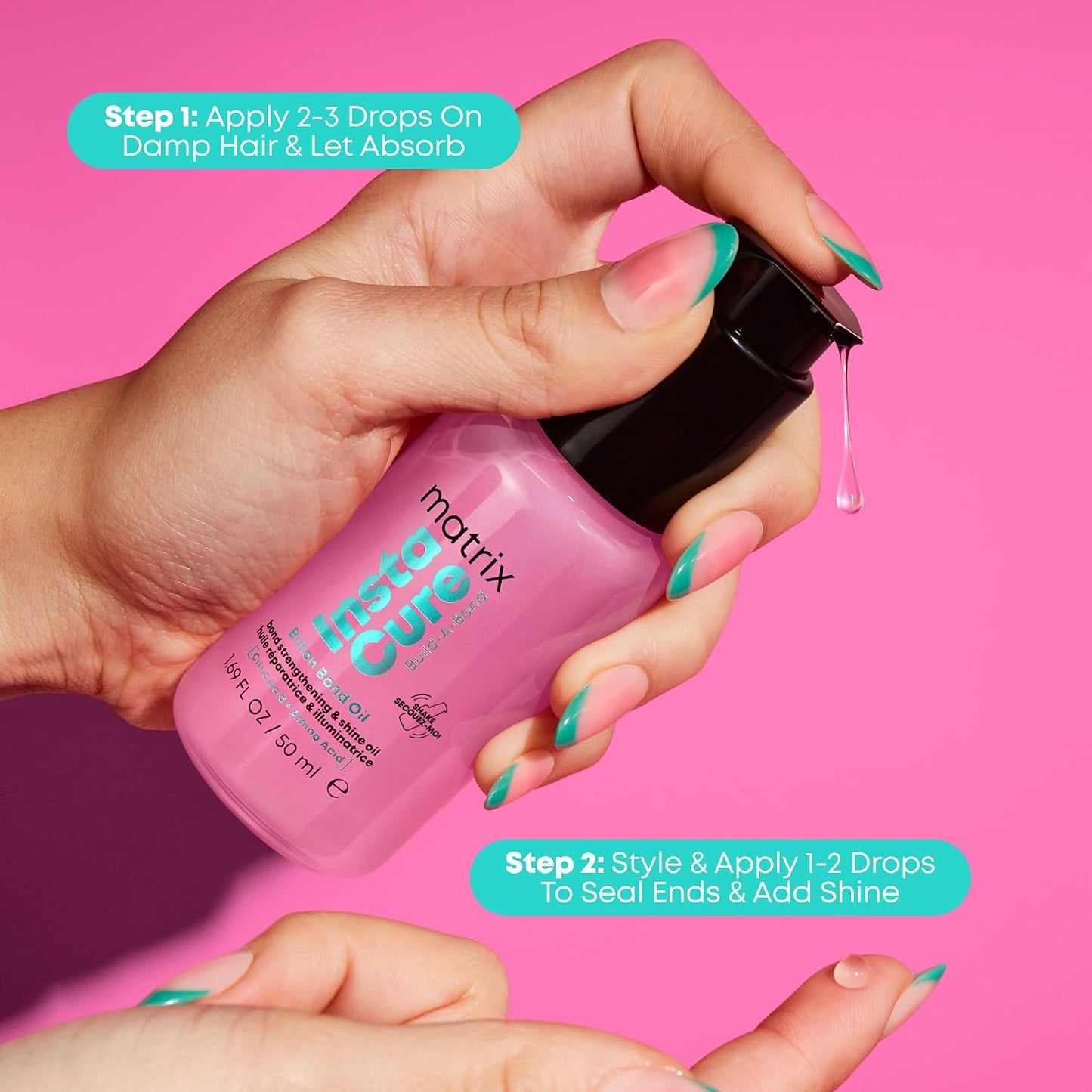Matrix Instacure Build-A-Bond Oil - Professional Hair Repair for Damaged Hair | 3.4 oz
