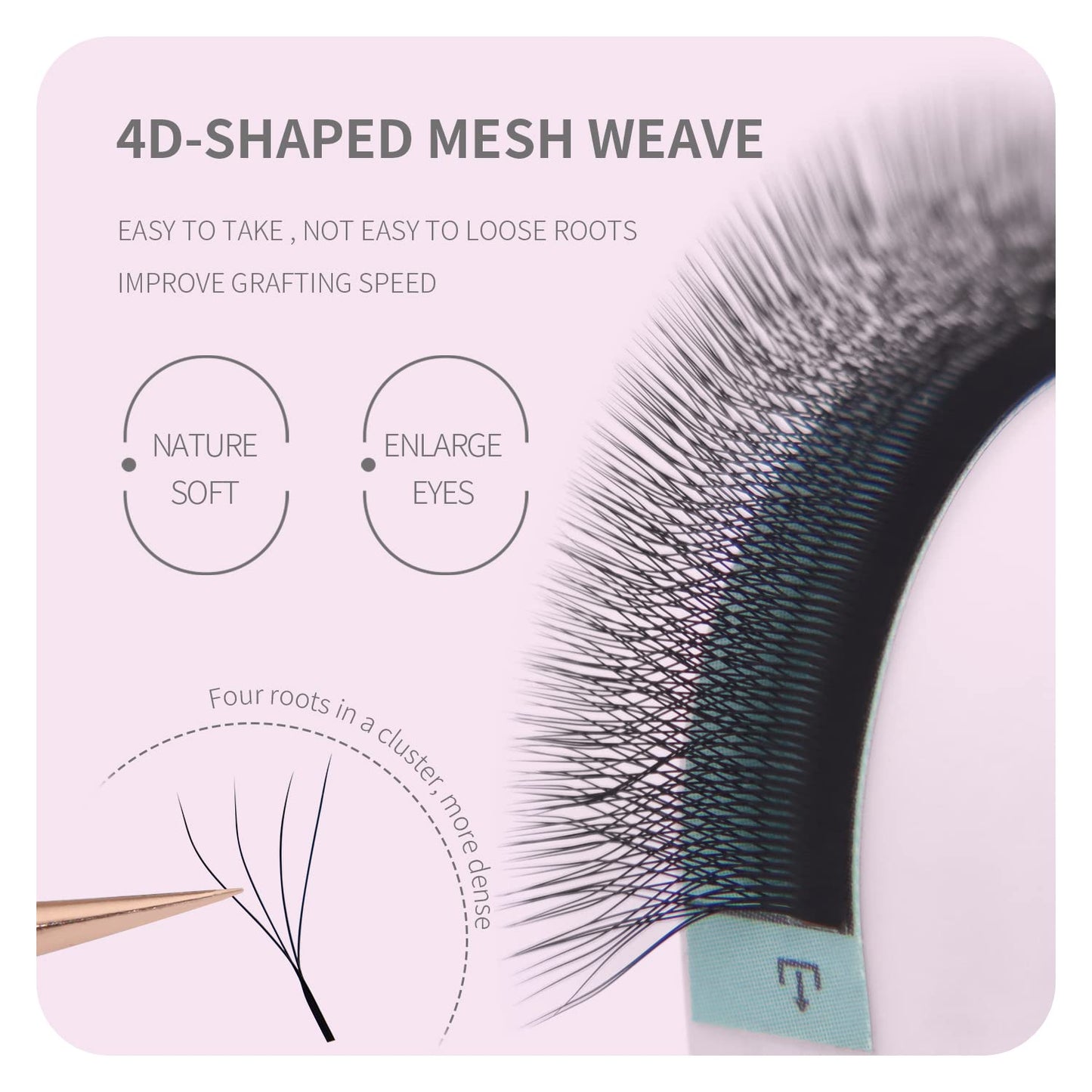 ANNAFRIS 4D Premade Fan W Shape Eyelash Extensions Volume Self Fanning False Lashes Makeup Supplies Professional Use Lash Extension