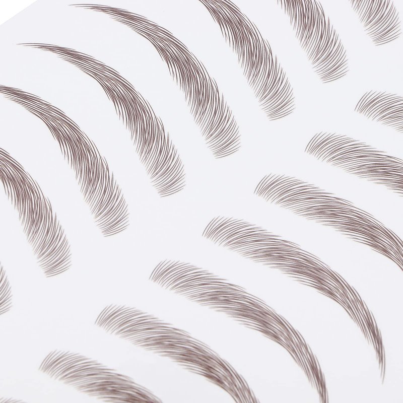 6D Eyebrow Sticker Professional Eyebrow Transfer Sticker Eyebrow Makeup Tool for Women and Girls (Brown)(BROWN-09)