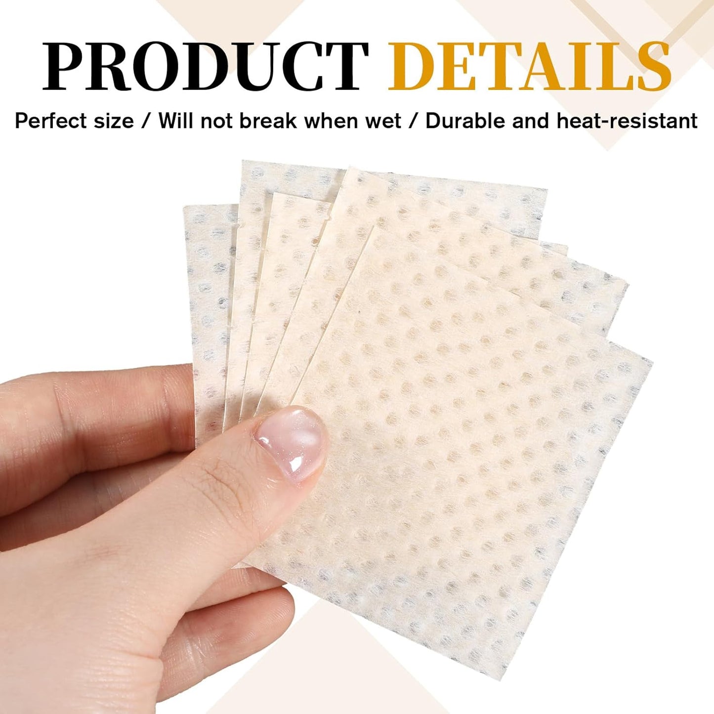 Perm Paper for Hair - 200 Pcs High-Temperature Resistant End Papers | Breathable Disposable Curling Tools - White