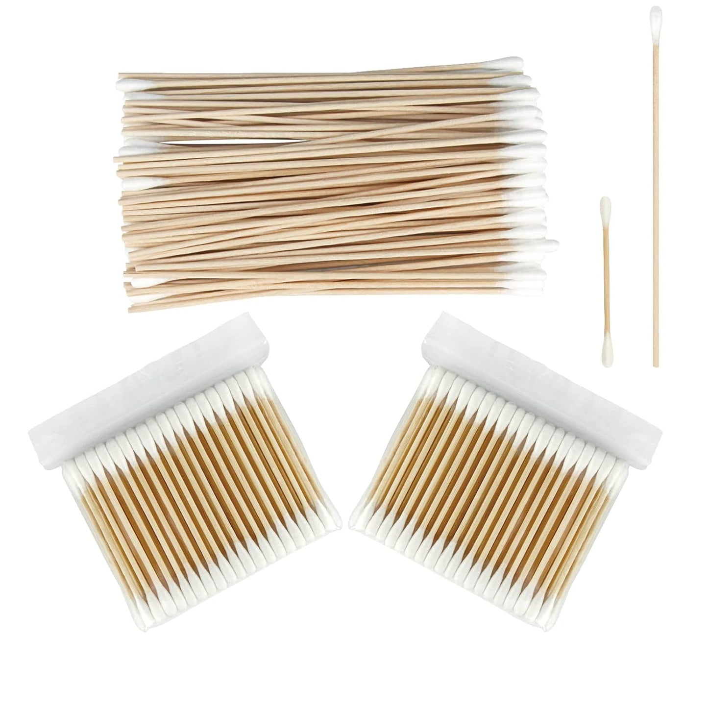 Eyxformula Pointed Cotton Swabs - 800 Count FSC Certified Bamboo Sticks | Lint-Free Applicator for Makeup & Crafts