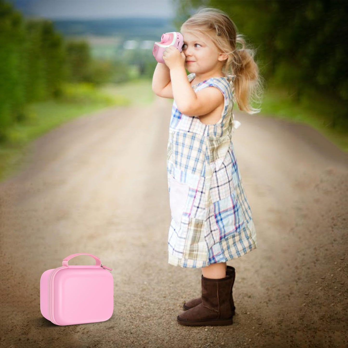 GWCASE Case Compatible with DUDUDRAGON for Cimizi for Dylanto for GREENKINDER for ESOXOFFORE for Careenoah for TKECWOB Instant Print Camera, Kids Instant Digital Cameras Storage Case (Box Only) -Pink