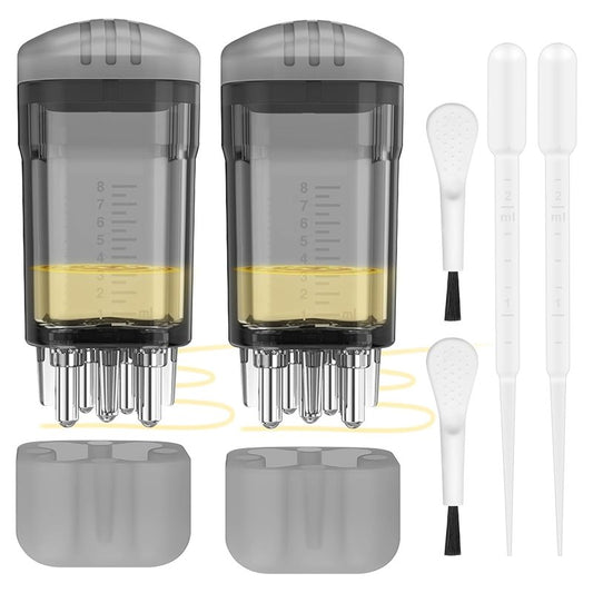 Minoxidil Applicator Set - 2 PCS Scalp Comb with Cleaning Brush & Dropper | Hair Growth Tool