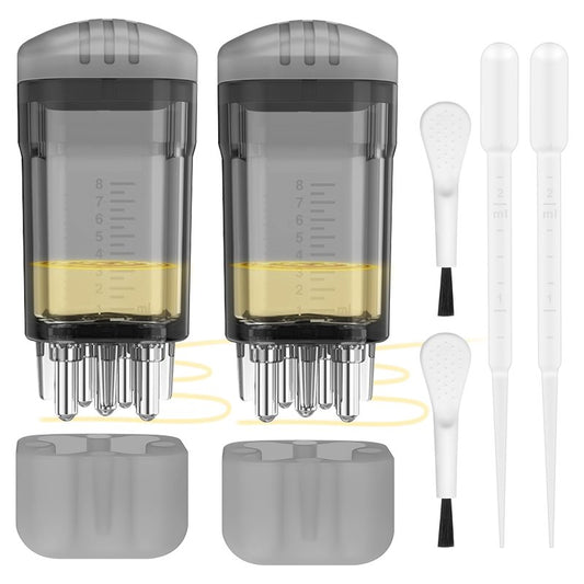 2 PCS Minoxidil Applicators with Cleaning Brush and Dropper, Anglecai Scalp Applicator Comb for Hair Oil Applicator Brush, Minoxidil Brushes for Scalp Applicator Comb for Hair Growth