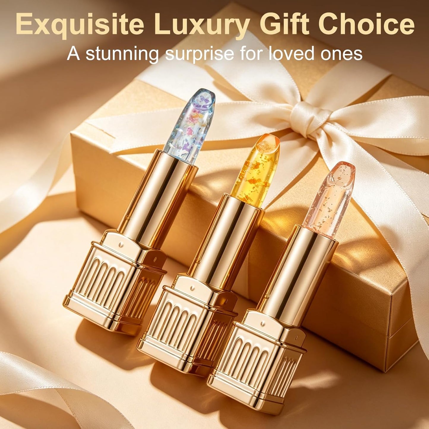 Color Changing Lipstick - PH Adjusting Moisturizing Lip Gloss | 2 Pcs, 24-Hour Hydration, Suitable for All Skin Tones