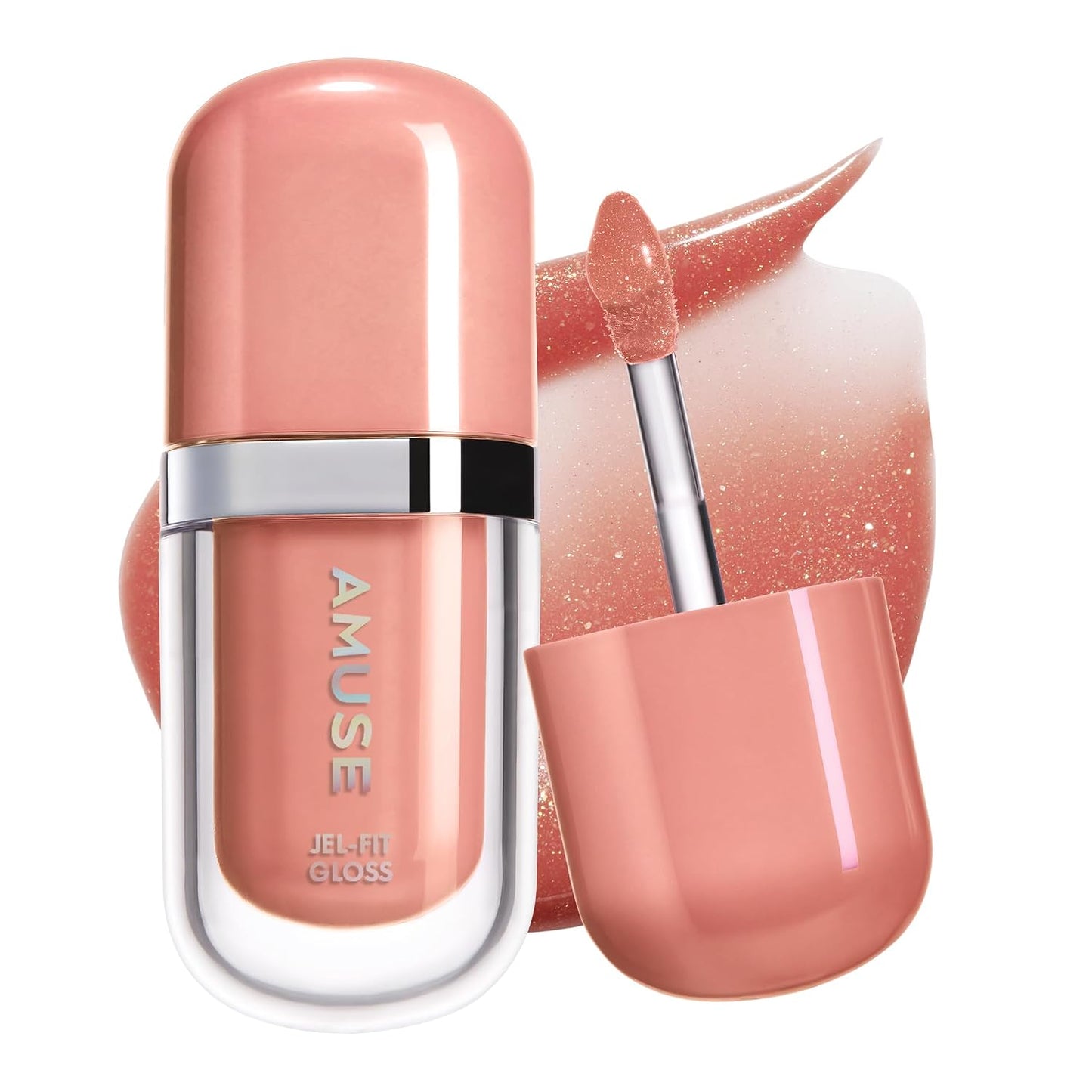 Jel-Fit Tinted Lip Gloss - Caffeine Cherry Ultra Shine Plumping Lip Stain | Hydrating Vegan K-Beauty Tint