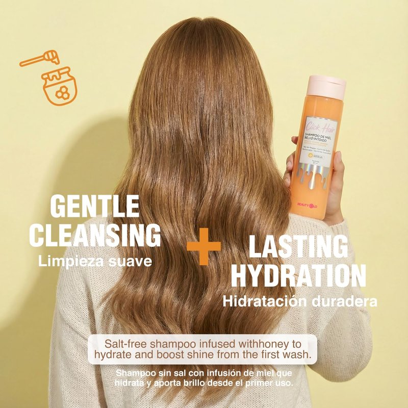 Honey Hair Shampoo & Mask Set - Deep Hydration, Intense Repair | Sulfate & Paraben-Free (3 Pack)