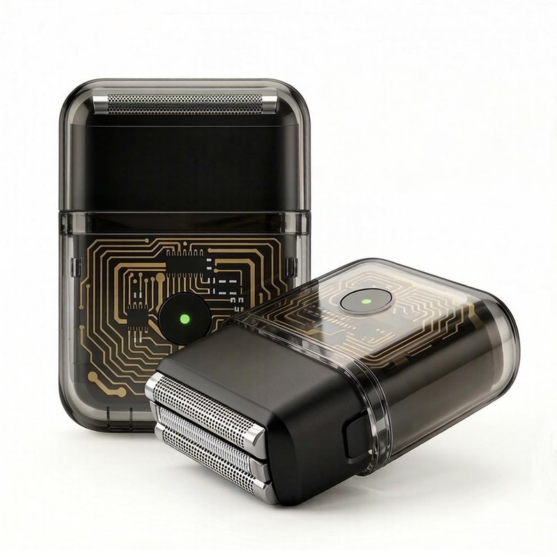 Electric Foil Shaver for Men: Compact Travel Razor for Face - IPX7 Waterproof & USB-C Fast Charging - 3D Floating Head & Hyper-Glide Blades - Hypoallergenic for Sensitive Skin with Battery Indicator